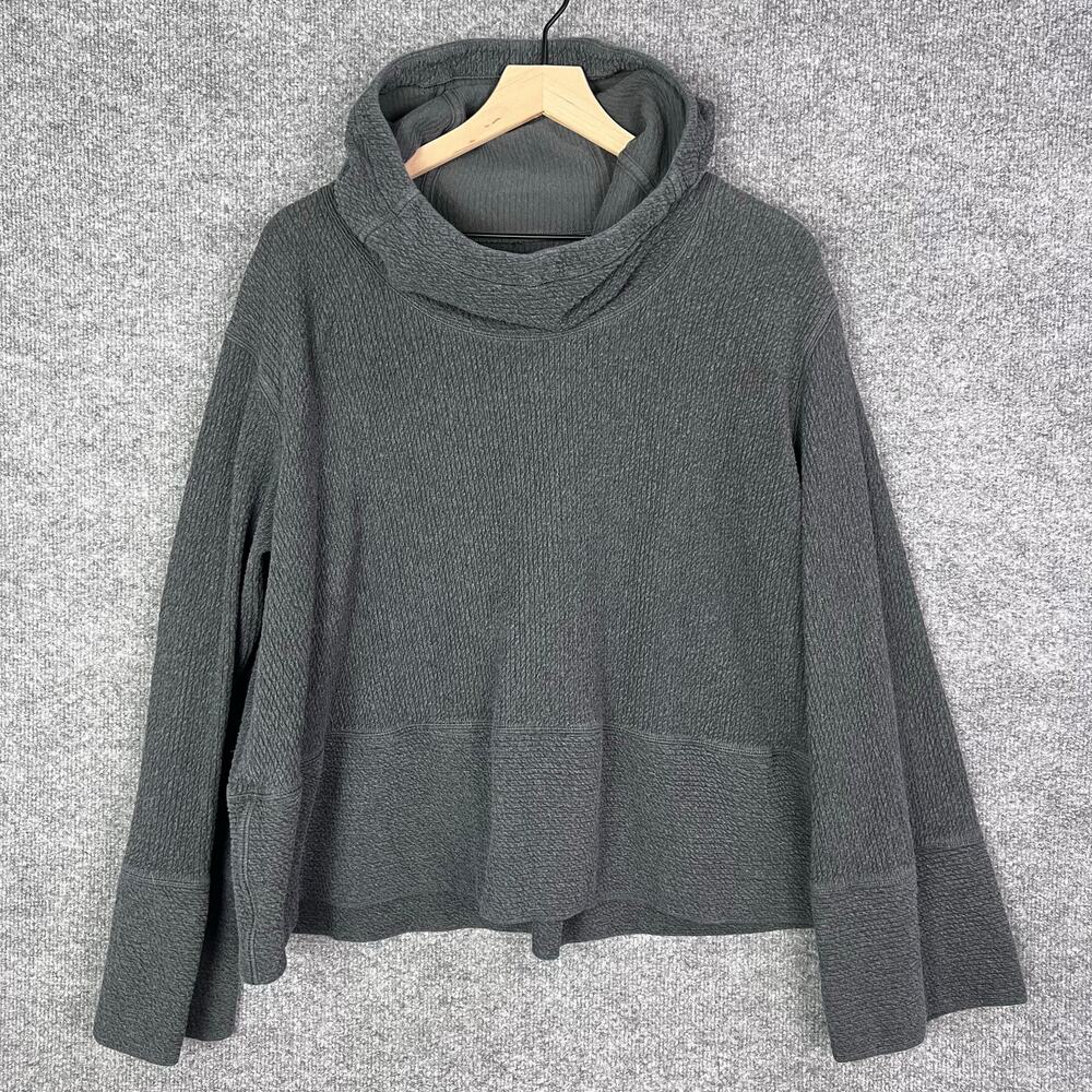 Lululemon Grey Retreat Yourself Textured Pullover Sweatshirt L/XL